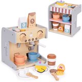 ECO TOYS Drveni aparat za kavu za djecu 2 u 1 set za baristu, 26 dodataka, Slike