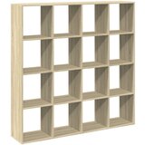 vidaXL Knjižna omara sonoma hrast 137,5x29x137,5 cm inženirski les Cene