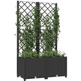  Vrtna žardinjera s rešetkom crna 80x40x136 cm PP | Eponuda.ba