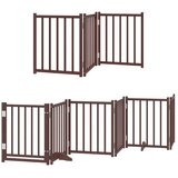  Vrata za pse s vratašcima 15 panela sklopiva 750 cm drvo topole Smeđa 50 x 60 x 2 cm | shoptok.hr