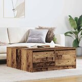 vidaXL Kavna mizica s predali starega lesa 100x100x40 cm Cene