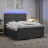  LED okvir za krevet s madracem Tamnosiva 140 x 200 cm Tkanina | shoptok.hr