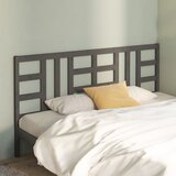 Maison Chic posteljno vzglavje - vzglavna omarica - nočna omarica sivo 206x4x100 cm trdna borovina, (21705080) | Shoptok.si