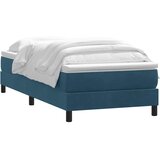 Box Spring krevet s madracem tamnoplavi 80x210 cm baršun | shoptok.hr