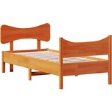 vidaXL Posteljni okvir z vzglavjem voščeno rjava 75x190 cm borovina, (21081586) Cene