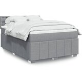 Maison Chic Box spring posteljni - Vzmetna postelja z vzmetnico svetlo siv 140x190 cm blago SL11776, (21901557) | Shoptok.si