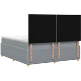  LED okvir za krevet s madracem Svjetlosiva 140 x 200 cm Tkanina | shoptok.hr
