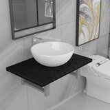 Maison Chic Dvodelni komplet kopalniškega pohištva - Kopalniški sestavi iz keramike črn, (21787637) | Shoptok.si