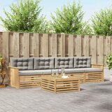  Set vanjskih sofa 5 kom. Bijela i svjetlosiva | shoptok.hr