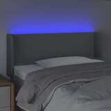 vidaXL LED posteljno vzglavje svetlo sivo 103x16x78/88 cm blago | Shoptok.si