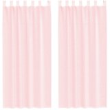 vidaXL Voile zavjese s petljama 2 kom svijetlo ružičaste 140x245 cm - Svijetlo ružičasta 140 x 245 cm 1 s petljama | shoptok.hr