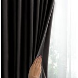 Restilo Crna zavjesa za djelomično zamračenje od samta 140x270 cm Eyelets – | shoptok.hr
