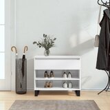 vidaXL Omarica za čevlje visok sijaj bela 70x36x60 cm inženirski les | Shoptok.si