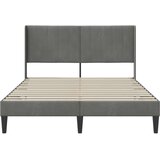  Krevetna konstrukcija Tamnosiva 137 x 190 cm Baršun | shoptok.hr