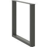  Noge za jedilno mizo v obliki črke U, 3 kosi, antracitne, 80 x (72-73) cm, jeklo, (22124017) | Shoptok.si