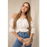 Kesi Beige shoulder blouse | shoptok.hr
