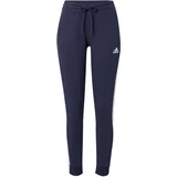 ADIDAS SPORTSWEAR Sportske hlače '3S FL' morsko plava / bijela