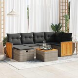 vidaXL 7-dijelni set vrtnih sofa sivi od poliratana | shoptok.hr