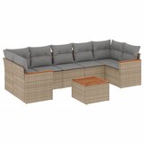 Maison Chic Seti vrtnega pohištva - Vrtna garnitura - Vrtni pohištvo set 8-delna z blazinami bež poli ratan, (21800339) | Shoptok.si