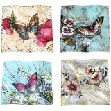 Signes Grimalt Kipci in figurice Kvadratna Plošča Butterflies 4 Enote Večbarvna | Shoptok.si