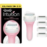 Wilkinson Sword Intuition Ultra Moisture set: brivnik 1 kos + rezervne glave 5 kosov za ženske | Shoptok.si