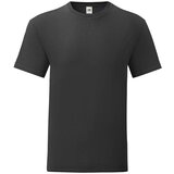 Fruit Of The Loom Black men's t-shirt in combed cotton Iconic with sleeve | Shoptok.si