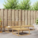  Set vanjskih sofa Bijela 79 x 79 x 37 cm Čvrsto drvo akacije | shoptok.hr