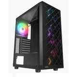 Rampage Kućište gaming RAMPAGE AZZA V1 Tempered Glass Black 3*12CM Black 1* 12CM ARGB Fan ATX Mid-T Gaming Player Case