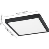 Eglo connect.z LED stropna svjetiljka FUEVA-Z (19,5 W, D x Š x V: 28,5 x 28,5 x 2,8 cm) | shoptok.hr