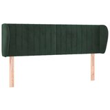  Vzglavje z ušesi temno zeleno 147x23x78/88 cm žamet | Shoptok.si