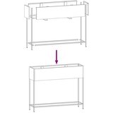  Povišeni Vrtni Planter Crna 100 x 26 x 82 cm Čelik | shoptok.hr