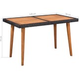  5-dijelni vrtni blagovaonski set od poliratana crno smeđi | shoptok.hr