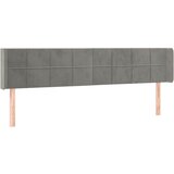 Maison Chic Vzglavna omarica - Nočna omarica - Posteljna omarica z ušesi svetlo sivo 163x16x78/88 cm žamet, (21709946) | Shoptok.si