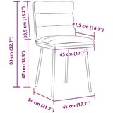 vidaXL Jedilni stoli 4 kosi moder žamet | Shoptok.si