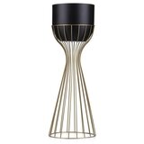 Metalna saksija za cveće LOFT 56x20 cm zlatna/crna | Eponuda.com