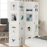 Furnova Paravan 4-delni bel trden les pavlovnije, (21929973) | Shoptok.si