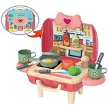 Luna Kuhinjski igralni set v roza zložljivem kovčku 25-delni komplet | Shoptok.si