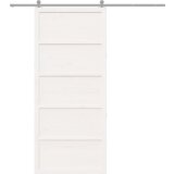 vidaXL drsna vrata bela 100x208 cm vrata iz solidnega lesa bor | Shoptok.si