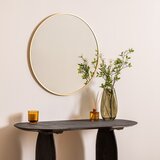Atmosphera Zidno ogledalo ALICE, prečnika 70 cm, zlatno | Eponuda.com