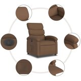  Električni naslanjač rjavo blago | Shoptok.si