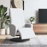 Maison Chic Naslanjač - Relax naslanjač z naslonom za noge belo umetno usnje, (22040356) | Shoptok.si