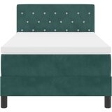 Box Spring Postelja z Blazino Temno Zelena 100x200 cm Žamet, (22051968) | Shoptok.si