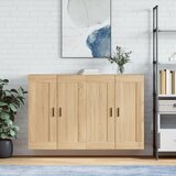 The Living Store Stenska omarica 2 kosa sonoma hrast inženirski les - Stenska Omarica, (21660792) | Shoptok.si