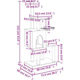  Penjalica za mačke sa stupovima za grebanje tamnosiva 131 cm | shoptok.hr