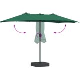  Vrtni suncobran Zelena 385 x 209 x 244 cm tkanina | shoptok.hr