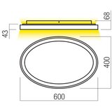  Redo 01-3808 - LED plafonsko svetlo NOBU LED/60W/230V, prigušiva, crna | Eponuda.com