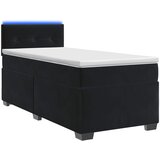  s box springom, madracem i LED-om Crna 100 x 200 cm | shoptok.hr