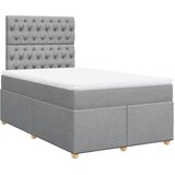  Krevet s oprugama i madracem svjetlosivi 120x190 cm od tkanine | shoptok.hr
