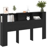  Glava kreveta s ormarićem Crni hrast 180 x 18,5 x 102,5 cm | Eponuda.com