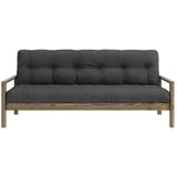 Temno siva raztegljiva sedežna garnitura 205 cm Knob –